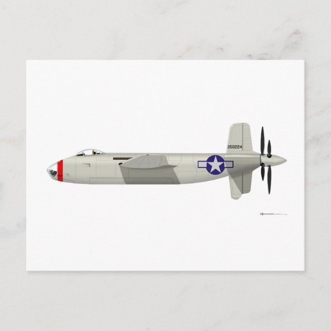 Douglas XB-42 Mixmaster Feiertagspostkarte (Vorderseite)