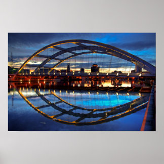 Douglass-Anthony Bridge in Dusk Poster
