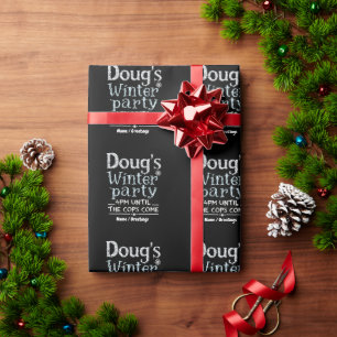 Dougs Winterparty, 15. Februar, 16 Uhr Lustig Geschenkpapier
