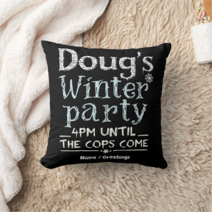 Dougs Winterparty, 15. Februar, 16 Uhr Lustig Kissen