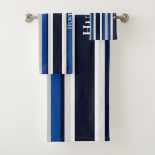 Douille Simple Bleu Marine Rayé Nautical 