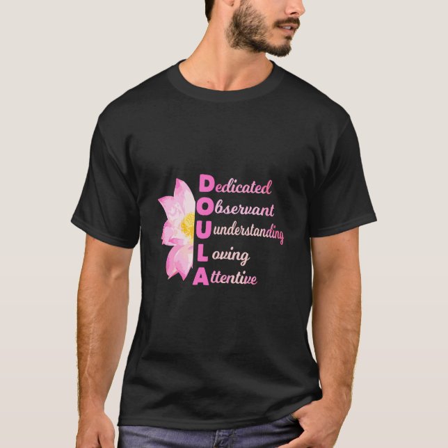 Doula Akronym Love Hebamme Schwangerschaft Coach G T-Shirt (Vorderseite)