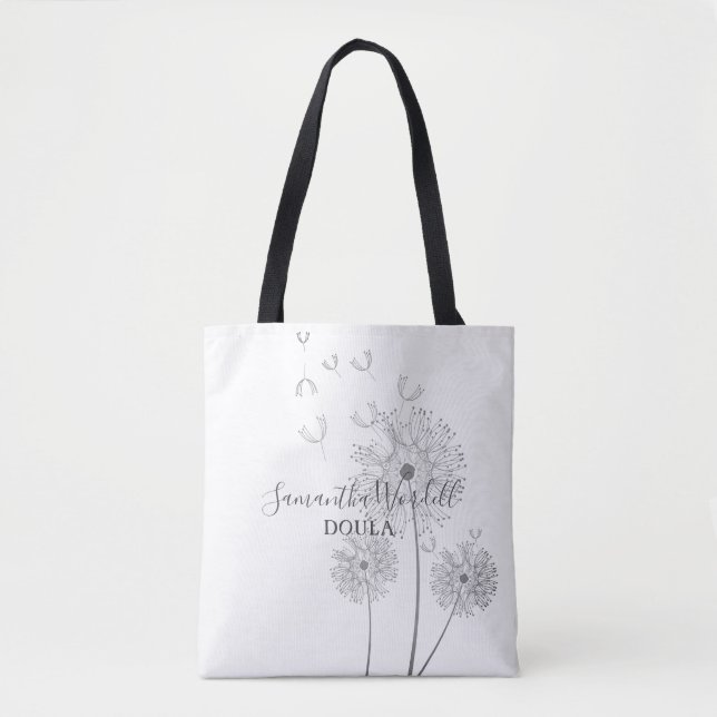 Doula Birth Services Delicate Blume Tasche (Vorderseite)