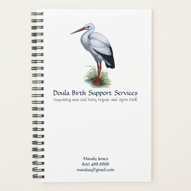 Doula Birth Support Services Planer (Vorderseite)