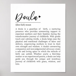 Doula Definition, Doula-Geschenk, Gegenwart von Do Poster