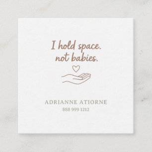 Doula einfach elegant minimalistisch lustig quadratische visitenkarte