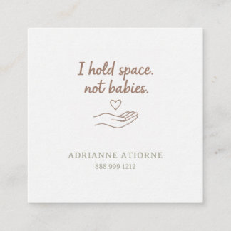 Doula einfach elegant minimalistisch lustig quadratische visitenkarte