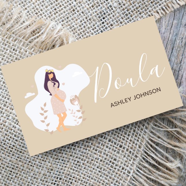 Doula einfache minimale saubere Pastel Ruhe entspa Visitenkarte (Von Creator hochgeladen)