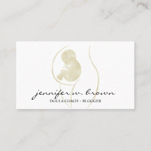 Doula Geburts Schule Schwanger Gold Baby Neugebore Visitenkarte
