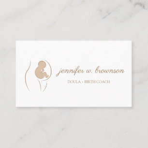 Doula Geburtscoach Design mit Schwangerer und Baby Visitenkarte