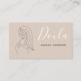 Doula Midfrau Birth Coach Boho Neutral Pastel Calm Visitenkarte