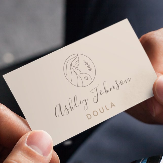 Doula Midfrau Birth Coach Elegant Bohemisch Boho Visitenkarte (Von Creator hochgeladen)