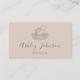 Doula Midfrau Birth Coach Elegant Boho Floral Baby Visitenkarte