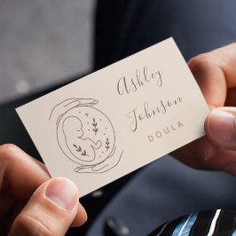 Doula Midfrau Birthing Coach Hands & Baby Säugling Visitenkarte