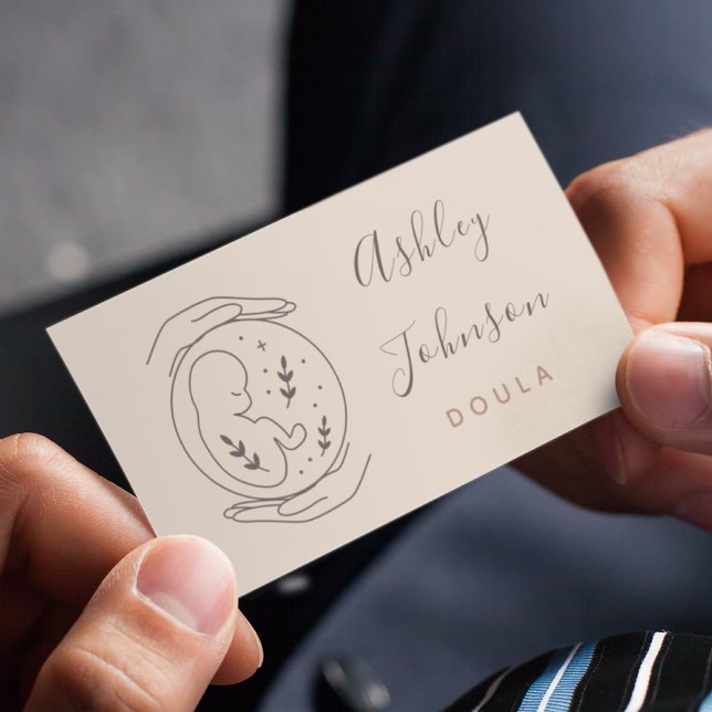 Doula Midfrau Birthing Coach Hands & Baby Säugling Visitenkarte (Von Creator hochgeladen)