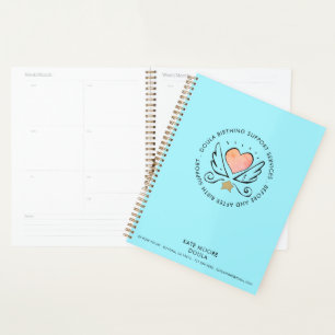 Doula Midwoman 'Whimsical Heart & Wings Turquoise