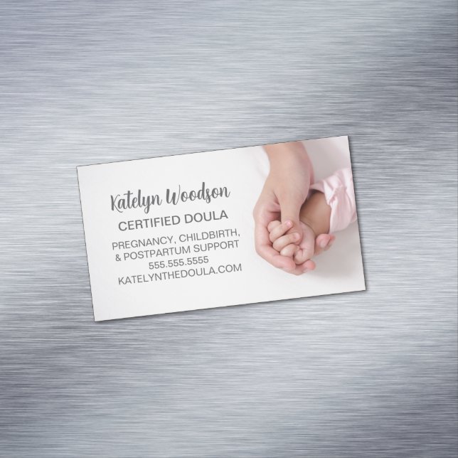 Doula oder Midfrau Geburtshilfe Postpartum Magnetische Visitenkarte (Beispiel)