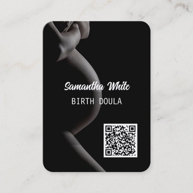 Doula QR Code Business Card Visitenkarte (Vorderseite)