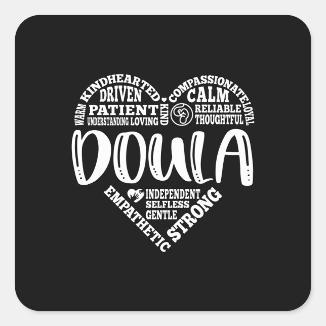 Doula, Schwangerschaft, Geburt Quadratischer Aufkleber (Vorderseite)