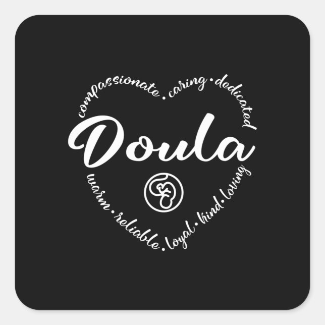 Doula, Schwangerschaft, Geburt Quadratischer Aufkleber (Vorderseite)
