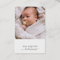 Doula Services Baby Foto Business Card