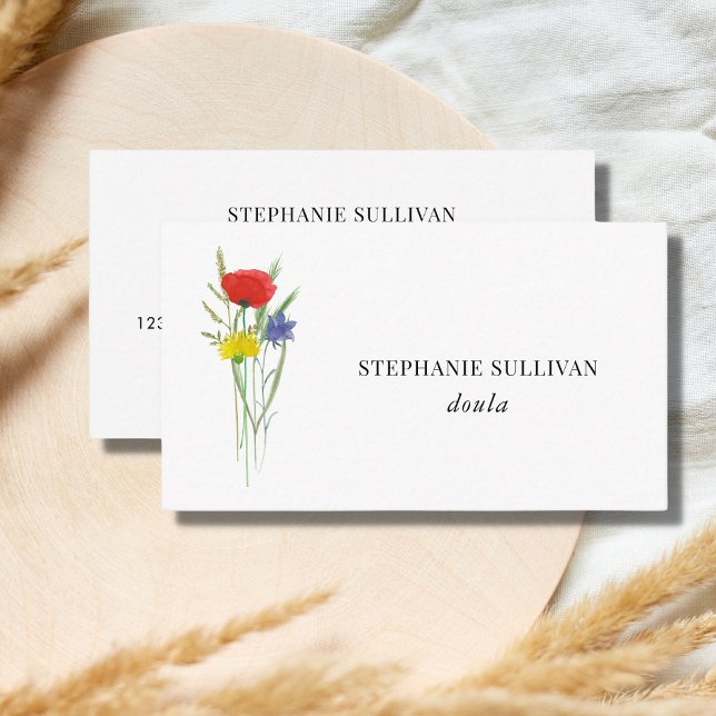 Doula Wildblume Business Card Visitenkarte (Von Creator hochgeladen)