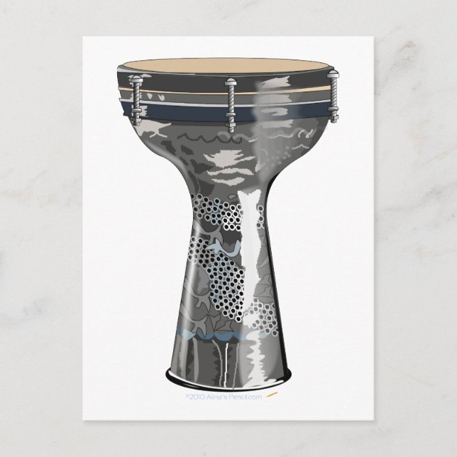 Doumbek Drum Postcard Darbuka Tombak Toubeleki Postkarte (Vorderseite)