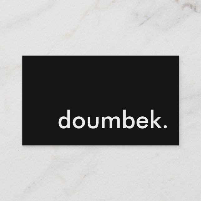 Doumbek. Visitenkarte (Vorderseite)
