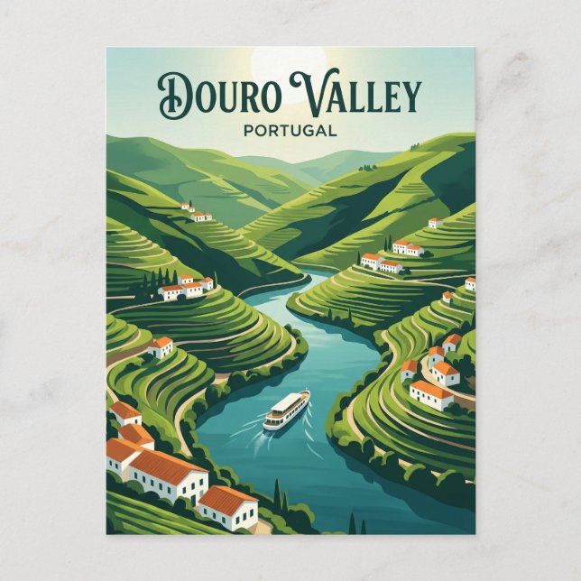 Douro-Tal Portugal Postkarte (Vorderseite)