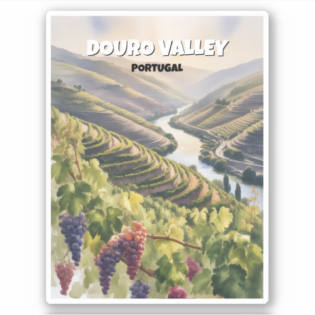 Douro Valley Portugal Aufkleber (Vorderseite)