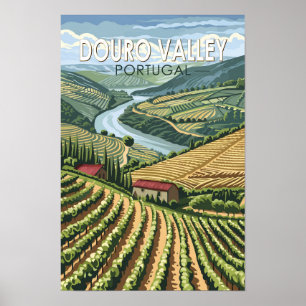 Douro Valley Portugal Reisen Kunst Vintag Poster