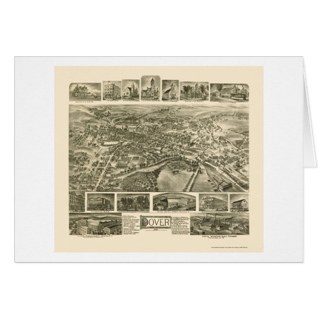 Douvres, carte panoramique de NJ - 1903 (Devant horizontal)