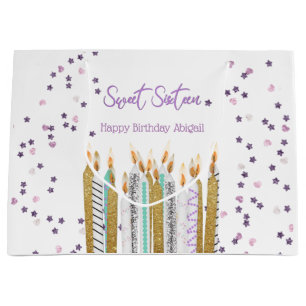 Doux 16 bougies Sac cadeau d'anniversaire