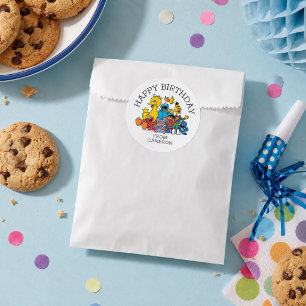 Doux amis de Sesame Street Étiquette de cadeau d
