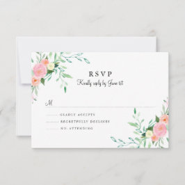 Doux Aquarelle rose rose mariage RSVP