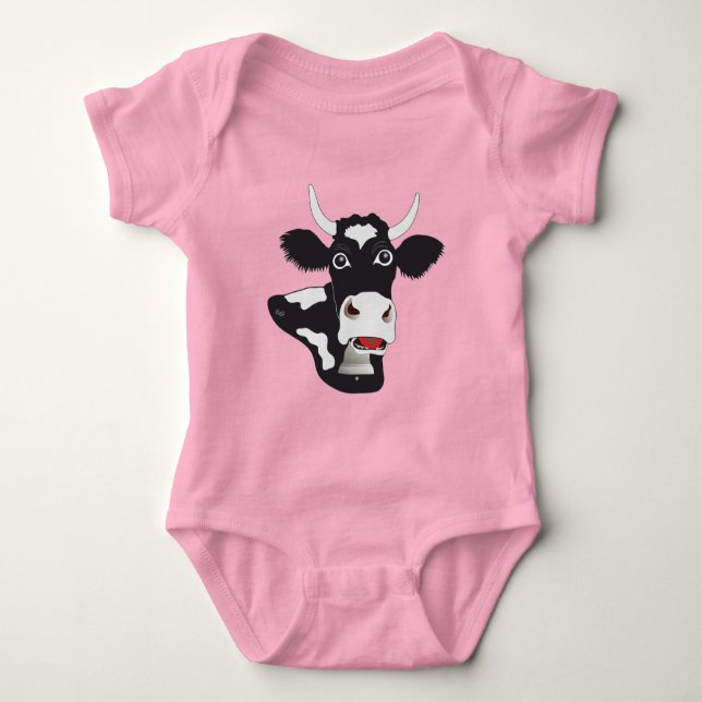 doux bébé vache de Fribourg Body Baby pyjama (Devant)