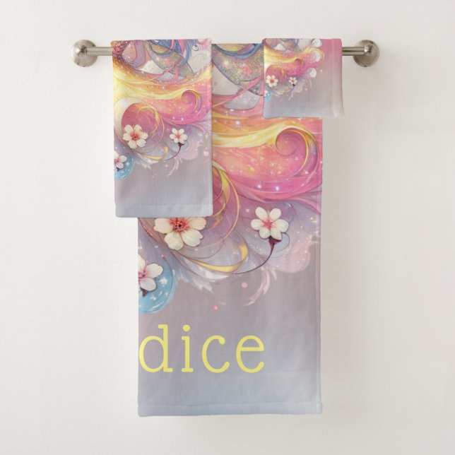 Doux Jaune Floral Fairy Princess Girls Custom (En situation)