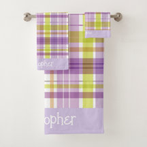 Doux Plaid Pastel violet vert