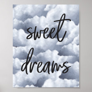 Doux Rêves - Nuages - Affiche d'art mural