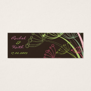 Doux rose Dandelion Fleurs Mariage Favor Tags