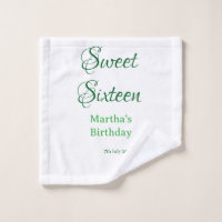 Douze ans vert nom date calligraphie boho ret