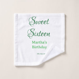 Douze ans vert nom date calligraphie boho ret