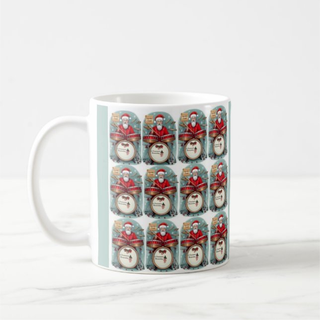 Douze tambours à tambour, mug de Noël du 12e jour (Gauche)