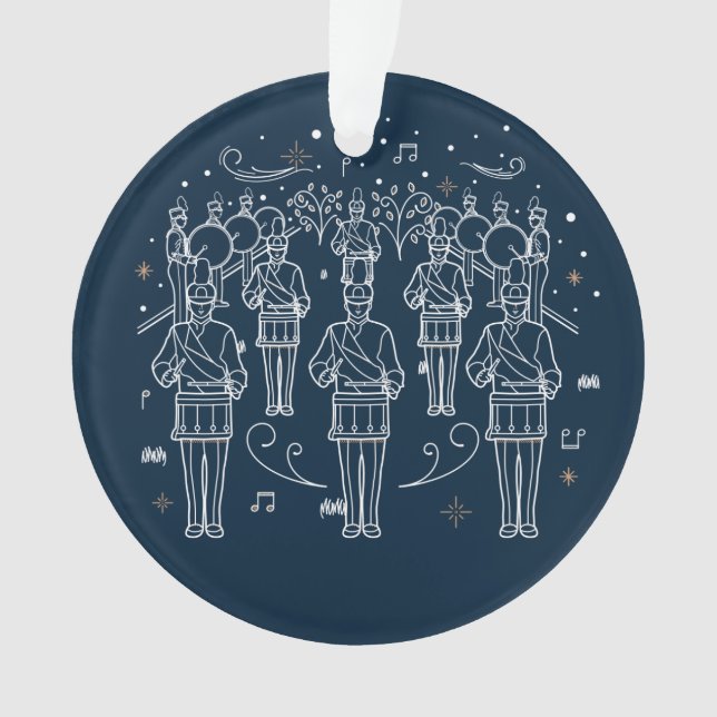 Douzième jour de Noël Acrylique Ornement Bleu (devant)