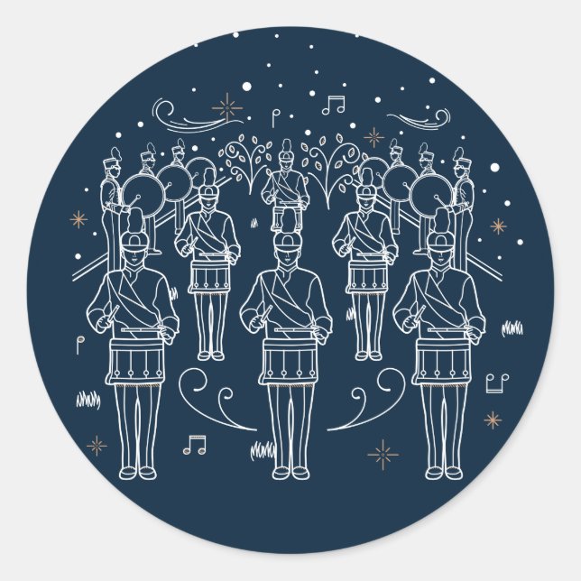 DOUZIÈME JOUR DE NOËL / Autocollants de Noël (Devant)