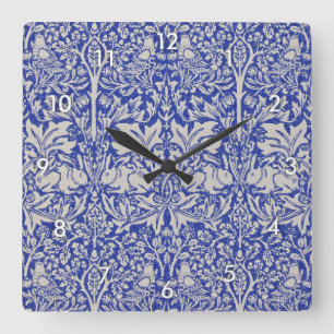 Dove and Rabbit, William Morris Quadratische Wanduhr