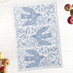 Dove Bird Blue Geschirrtuch