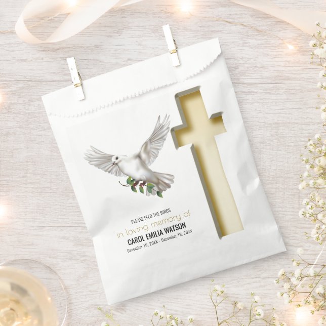 Dove Bird Seed Packet Beerdigung Memorial Geschenktütchen (Ausgeschnitten)