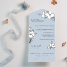 Dove Blue & White Hübsche Blume Hochzeit