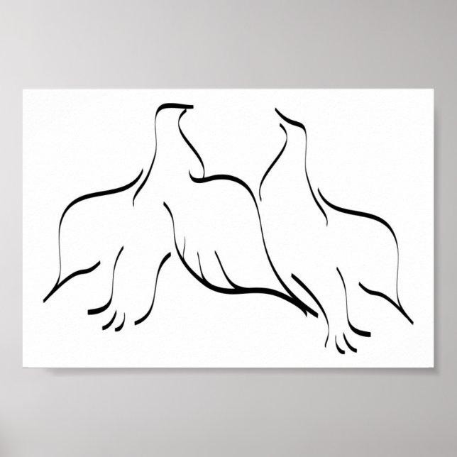 Dove Couple Clipart Poster (Vorne)
